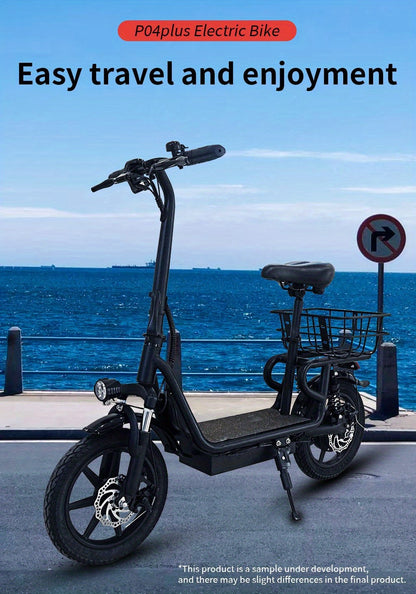 Folding Electric Scooter - 350W Motor, Portable Electric Scooter for Urban Use, 6AH/7.5AH Lithium Batteries, 25km Range & 25km/h Top Speed, 12"/14" Inflatable Tires, Front/Rear Disc Brakes+ Rear E-Brake, 264.55LB Max Load, Su