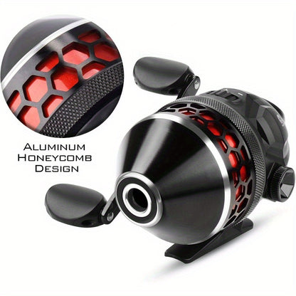 Royale Advantage Heavy-Duty Casting Fishing Rods & H&B Brutus Spincast Reel Combo - Interchangeable Handle for Left/Right Hand Casting, Fast/Slow Retrieval - Compatible with Rods 739/1134 - Freshwater/Saltwater Fishing - Idea