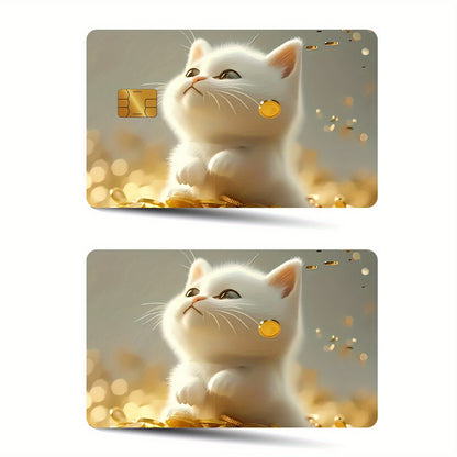 Two Shiny Credit Card Skins Made of Ultra-Thin Vinyl, Designed for Credit Cards, Debit Cards, Transit Cards, And Key Cards, Providing Protection And Personalization for Bank Cards with Features Like ing, Scratch Resistance, A