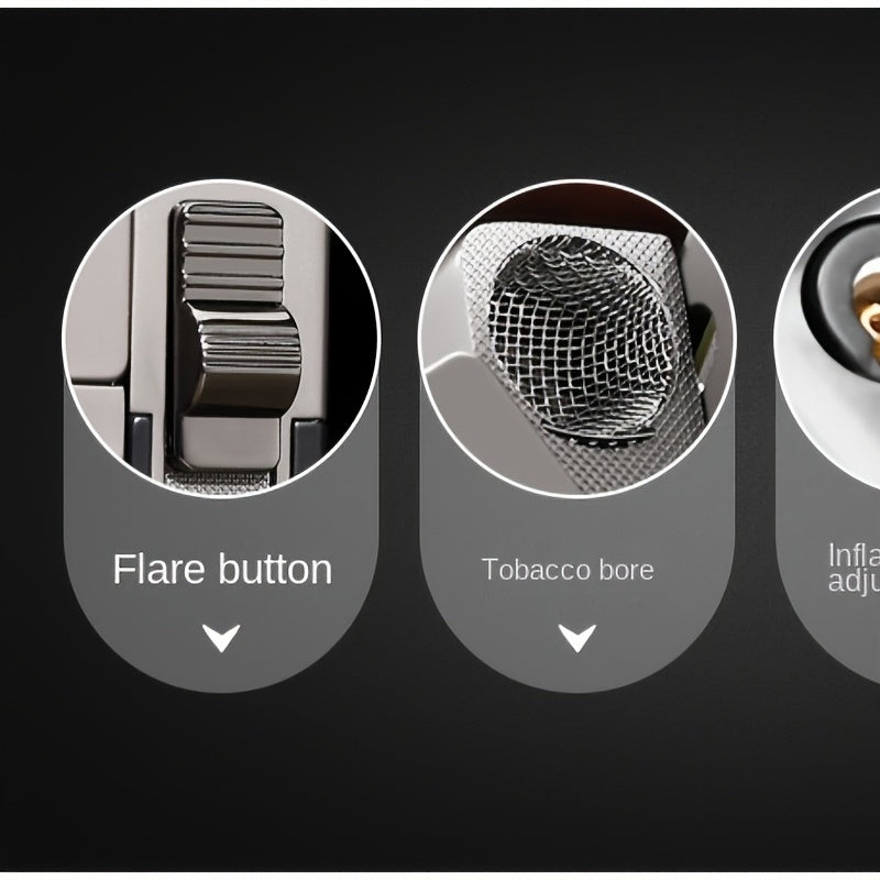 JOBON Butane Lighter, Jet  Flame, Comes with A Premium Gift Box And Adjustable Buttons, Suitable for Christmas, Holidays, Birthdays, Outdoor Picnics, Kitchens, And Men's Essential Lightweight Grip (without Butane Inflation)