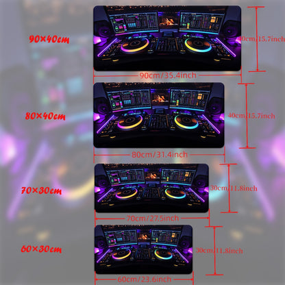 1pc Colorful DJ Equipment Setup HD Printed XXL Gaming Mouse Pad & Desk Mat - Multi-Functional, Non-Slip Rubber Base, Ultra Smooth Surface for Gaming, Office, and DJ Setup - Ideal Gift for Gamers and DJs, Gaming Desk Accessory