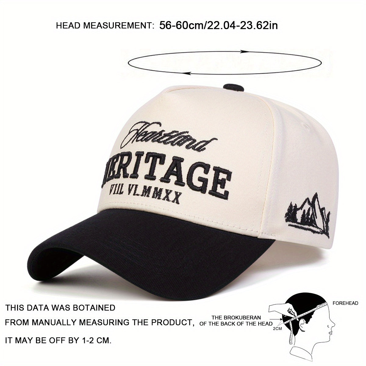 Men'S Heritage Heritage Baseball Cap - Adjustable Snapback, Lightweight Polyester, 5-Sided Design with Embroidery, Ideal for Spring & Autumn Outdoor Activities, Beach Vacations, and Casual Wear, Casual Cap | Embroidered Cap |