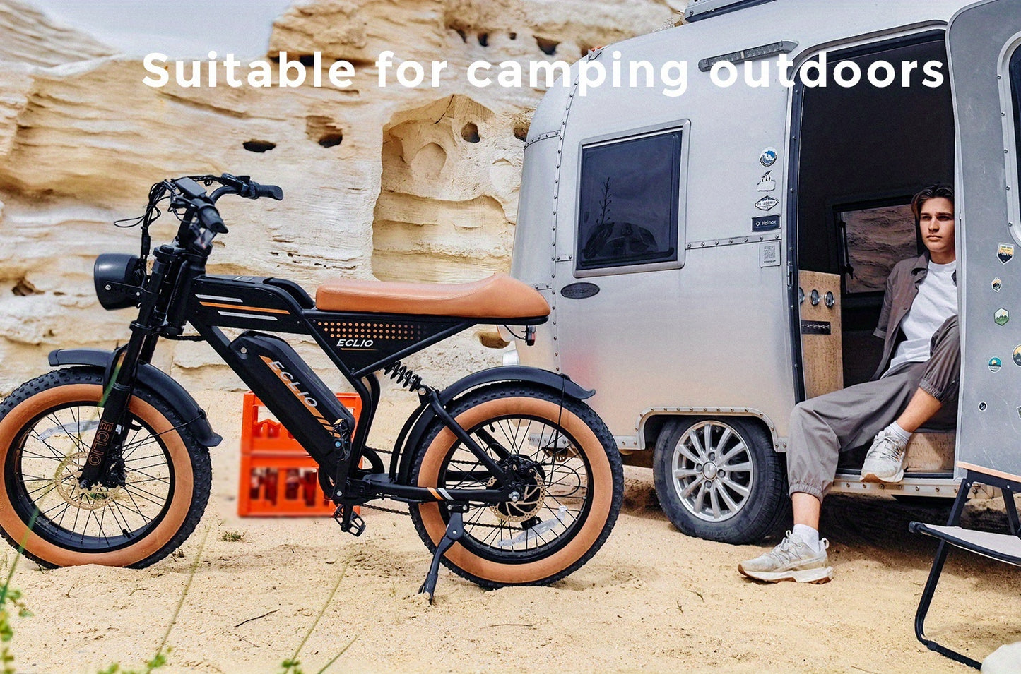 ECLIO F02 Electric Bike For Adults, 749W Peak Motor, 20MPH, 20"×4" Fat Tire Ebike With 48V13Ah Battery, Aluminium Electric Dirt Bike For All Terrain, Dual Suspension And Hydraulic Brakes, Electric Bike For Adults