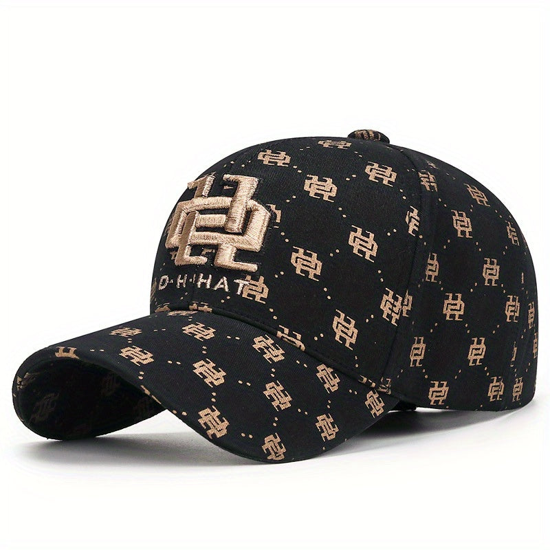 Luxury Baseball Cap - Adjustable Strap, Lightweight Sun Hat for Men & Women, Black/, All-Season Outdoor Sports, Formal & Everyday Use - Elegant Gift Idea, Baseball Accessories, Sleek Embroidery Design, Sunshade Accessory, Pre
