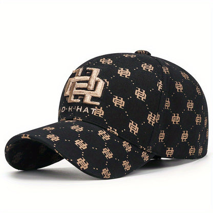 Luxury Baseball Cap - Adjustable Strap, Lightweight Sun Hat for Men & Women, Black/, All-Season Outdoor Sports, Formal & Everyday Use - Elegant Gift Idea, Baseball Accessories, Sleek Embroidery Design, Sunshade Accessory, Pre