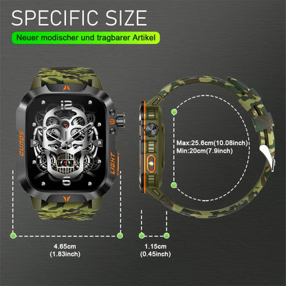 QTLJJBY Outdoor Sports Smartwatch with One-Touch Call Answering/Dialing, Message Notifications, Multiple Sports Modes, Activity Tracker (Calorie, Pedometer), Flashlight, 600mAh Battery, IP68 Waterproof, Couple's Watch, Perfec