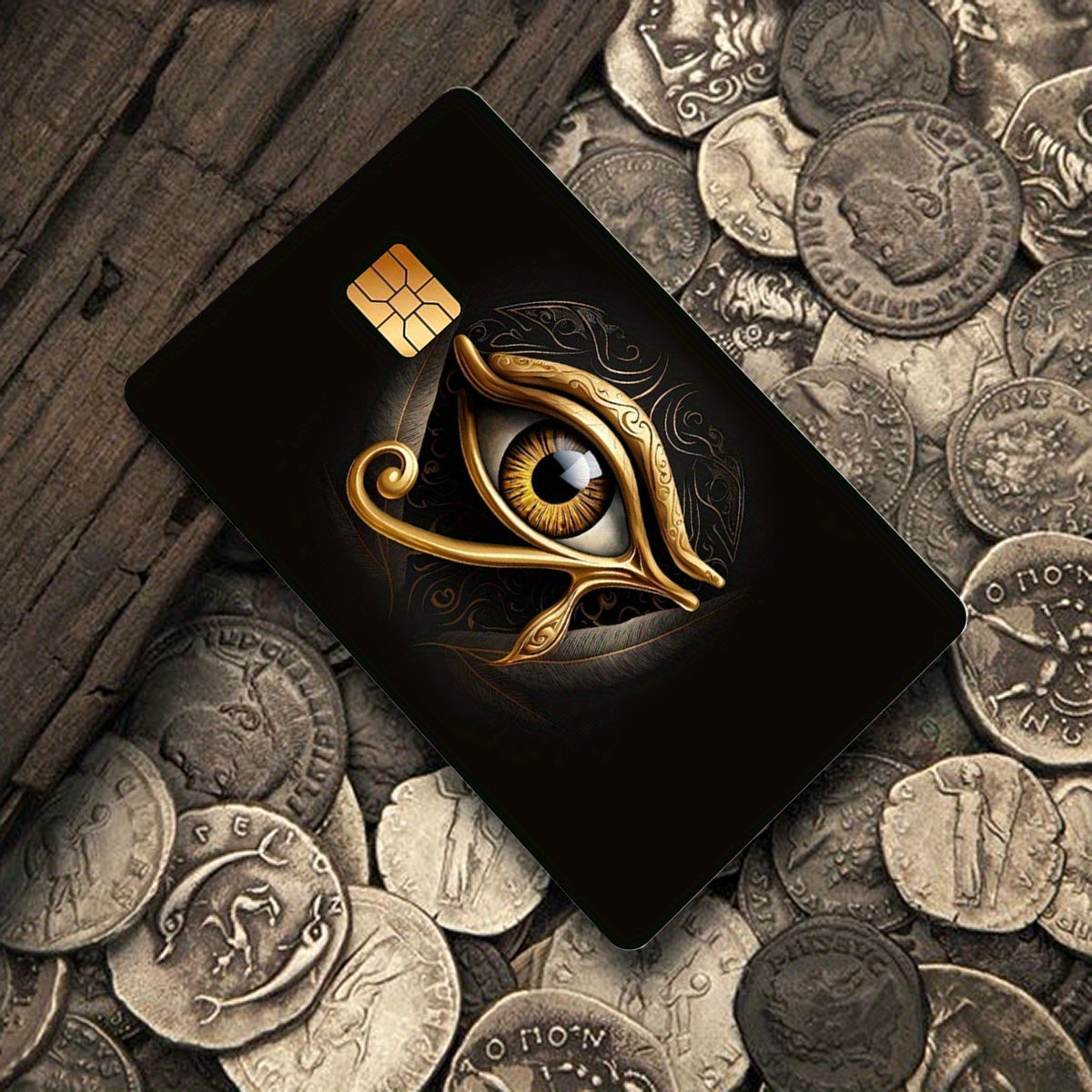 3pcs, 1pc Spare Medieval Vintage Style Eye Pattern Sticker Set, Includes 4 Unique Designs, Durable Privacy Stickers Made of PVC Material, Suitable for Credit Cards, Transit Passes, Debit Cards