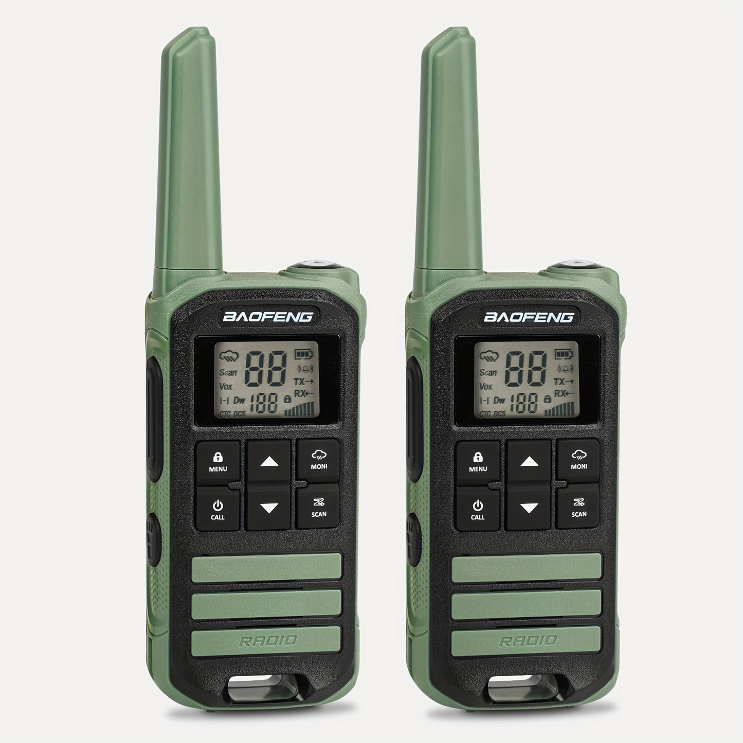 BAOFENG FR-22A FRS Two-Way Radio for Adults - Long Range, USB-C Charging, Rechargeable, NOAA, Flashlight, 1.5-3km Range, 36V Operating Voltage, ABS Material, Business Frequency, Outdoor Communication, Sleek Design, Durable Co