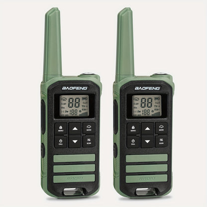 BAOFENG FR-22A FRS Two-Way Radio for Adults - Long Range, USB-C Charging, Rechargeable, NOAA, Flashlight, 1.5-3km Range, 36V Operating Voltage, ABS Material, Business Frequency, Outdoor Communication, Sleek Design, Durable Co