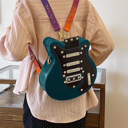Guitar-Shaped Multifunctional Crossbody Bag - Unique Musical Instrument Style Shoulder Bag for Music Lovers, Trendy Daily Purse