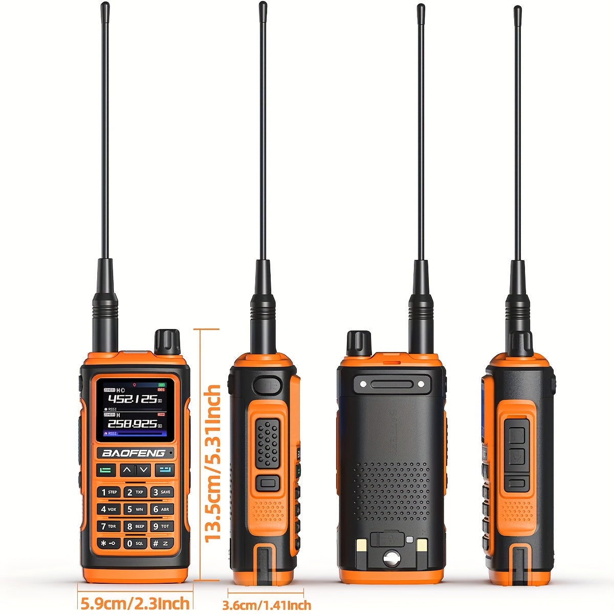 2Pack BAOFENG UV-17 PRO GPS Ham Radio Long Range Handheld Upgraded Of UV-17R Walkie Talkie NOAA Weather Receiver Copy Frequency USB Charging 999 Channels Two Way Radio For Hunting Fishing Gear And Equipment