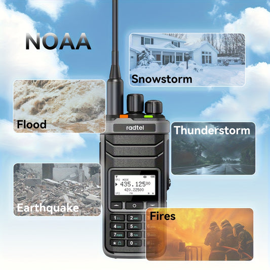 Radtel RT-860G GPS Ham Radio & CB Radio - 1024-Channel Dual Band Long Range Walkie Talkie with NOAA Weather, GPS Navigation, SW/SWB FM/SSB Modes, Type-C Charging, HF/VHF/UHF/Aviation AM/USB/LSB/CB/SSB, 4500-Channels, 50W High