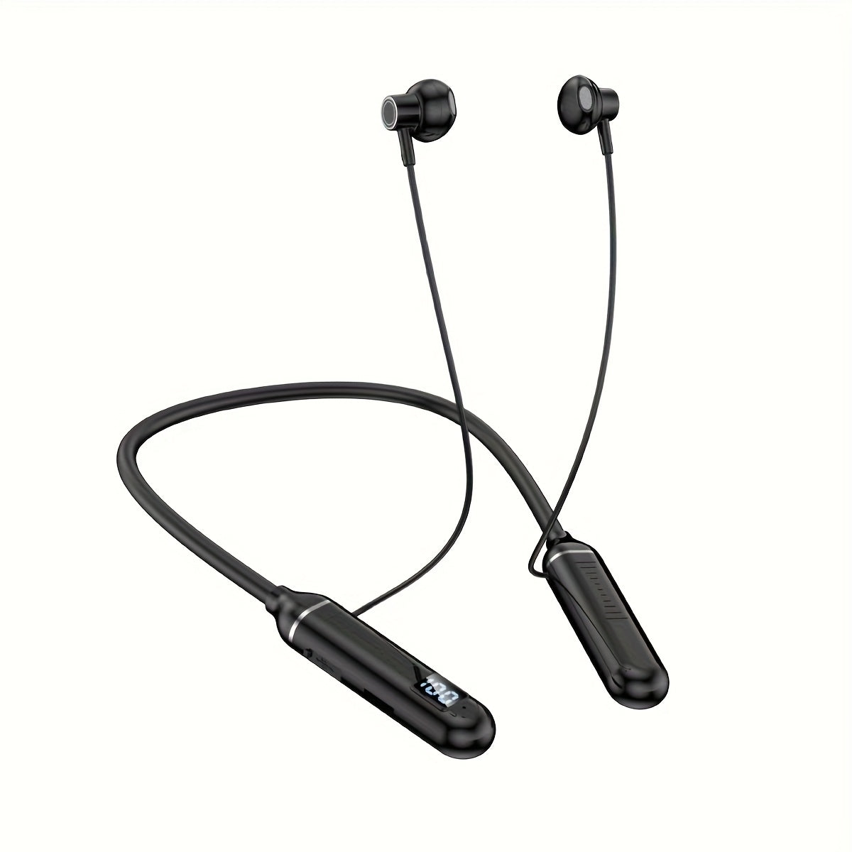 Long Lasting Battery Earbuds All-Day Audio Playback, 5.3 Wireless Neckband Headphones with Digital Charge Display, C Charge, Magnetic Suction Earphones for Sports, Running, Music, Workout, Headset In Ear with Mic Noise Cancel