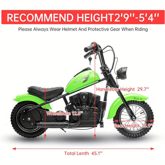 24V Electric Kids Dirt Bike, 250W Electric Motorcycle w/LED Light, Seat- Two Speed Max Up to 14MPH & 60 Minutes Continuous Motorbike Ideal Christmas Gift Birthday Gift for Boys Girls