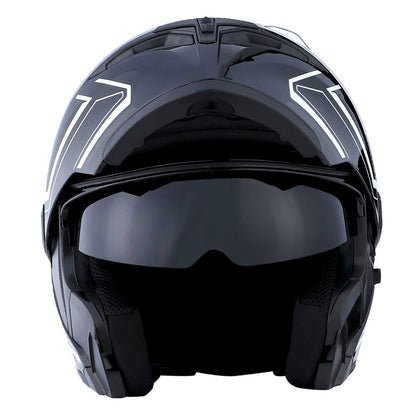 MOTORCYCLE MODULAR FULL FACE HELMET FLIP UP DUAL VISOR HELMET