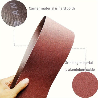 12pcs Sanding Belt Set, 4x36 Inches, Aluminum Oxide Grit 60/80/120/150/240/400, High-Quality Sandpaper Strips with Nylon and Cloth Backing, Suitable for Portable Grinding Tools, All-Season Use. Christmas, Halloween Party Supp
