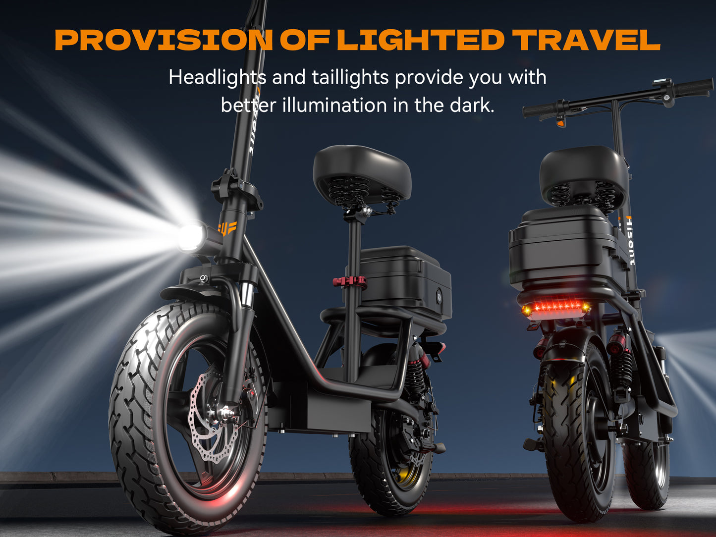 Hisent Adult Electric Scooter- 20 Mph, 740W Peak Motor, 10Ah/15Ah Lithium Battery, 15-40 Mile Range, 14 Foldable With Seat And Storage Box, Dual Suspension, Dual Brake System, Ample Storage, Alloy Steel Frame Durable, Commute