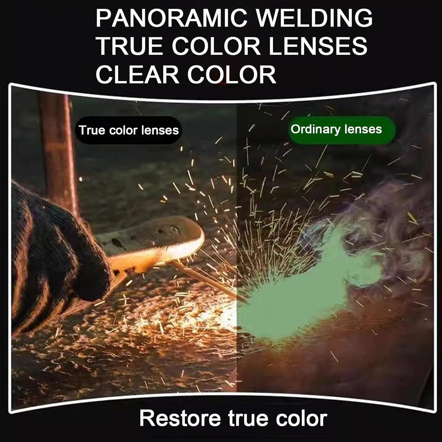 Welding Auto Darkening-Full Face Welding Helmet-Glare Blocking Face Protector, Arc Flash Shield Heat-Insulating Helmet, Eye Protection Gear for Professional Welders-UV IR Protection for Woodworking Metalworking Sanding Mowing