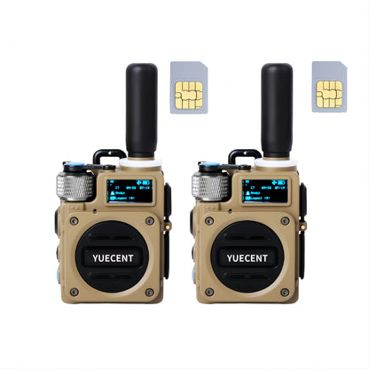 YUECENT 4G PTT PoC Smart Walkie-Talkie - -Controlled Two-Way Radio with One-Click Group Calling, Nationwide Coverage, Compatible with /, - (No SIM/E-SIM) for Hunting, Camping, Outdoor Teams & Large
