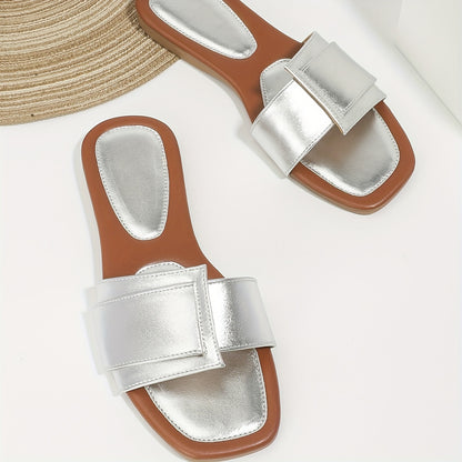 Women'S Slip-On Mules - Slip-Resistant TPR Sole & Cushioned Insole, Golden-Tan & BrownPink/ - All-Season Indoor/Outdoor House Shoes, Versatile For Casual, Formal, Everyday - Easy-clean Synthetic Cover, Indoor Footwear, Stylis