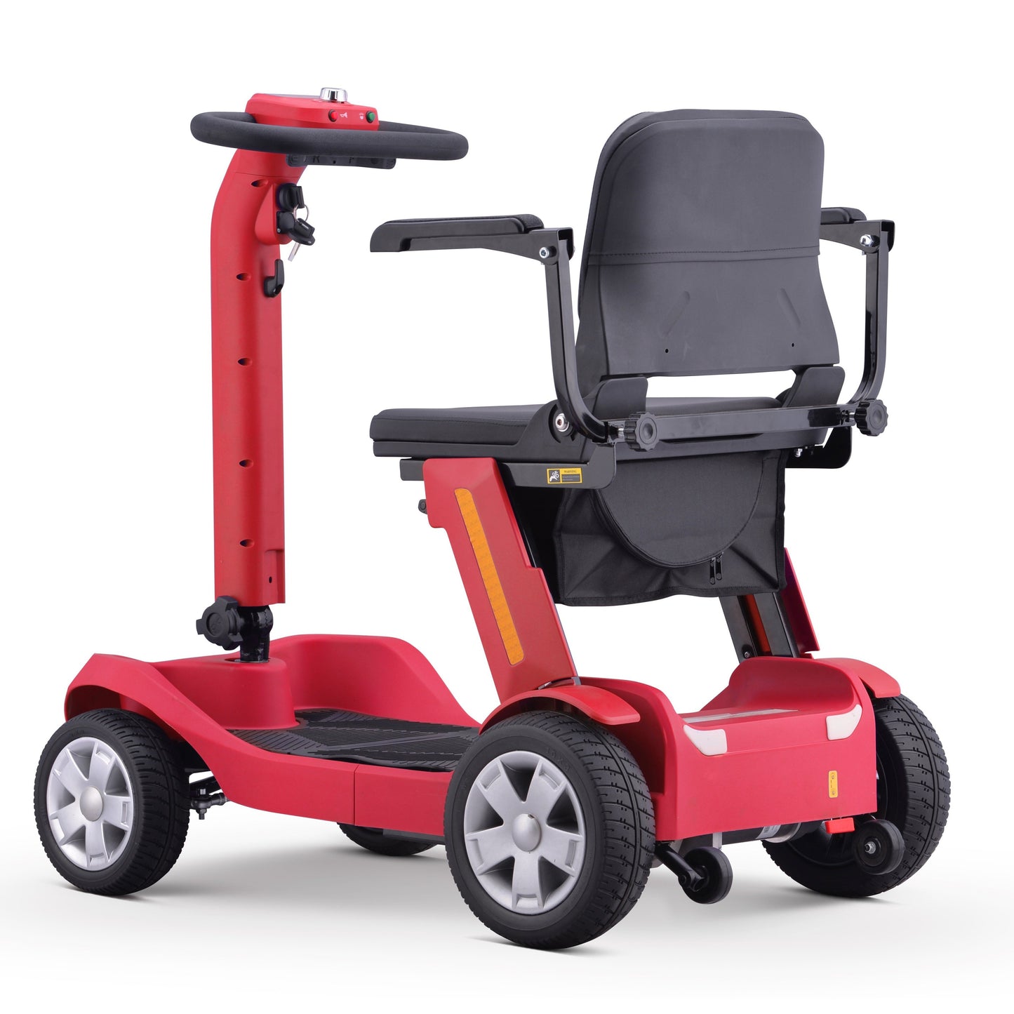 Foldable Mobility Scooter for Adults & Senior, 4 Wheels Powered Device for Travel, Lightweight and Portable, with LED Strip Light, Storage Bag, Charger Included, No Assemble Required