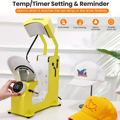 15"x15"/15"x12" - 8in 1/5in 1 Heat Press Combo, Rotatable Design, Multi-Size Transfer Professional Sublimation Kit, Suitable for T-Shirts, Bags, Pillows, Hats, Beanies, Rollers - Three-in-One Automatic Hat Press Only for Hats