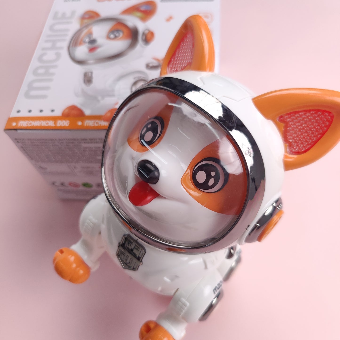 Interactive Robot Dog Toy - Automatic Obstacle Detection, Astronaut Helmet Shape, Expressive Eyes And Tongue, Durable ABS Material, Moves Like A Real Pet - Perfect Gift for Children's Birthdays, Halloween, Or Christmas, Fun L