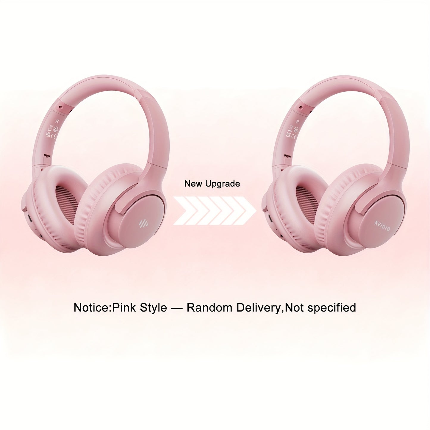 Wireless Noise Cancelling Headphones, Wireless Earbuds With Deep Bass, HiFi Stereo Sound Low Latency, Lightweight Foldable Headphones With Built-in Microphone, For Work Laptops, Mobile Phones, On-head Gaming Headphones, Compa