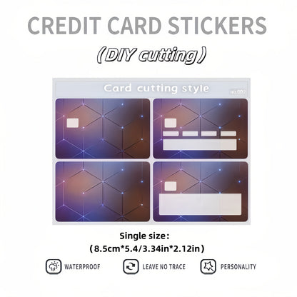 3pcs, 1pc spare Shiny Credit Card Ultra-Thin Light Beige Vinyl Residue-Free Stickers for Credit Cards, Debit Cards, Transportation Cards, Key Cards, Light Beige Protection and Bank Cards