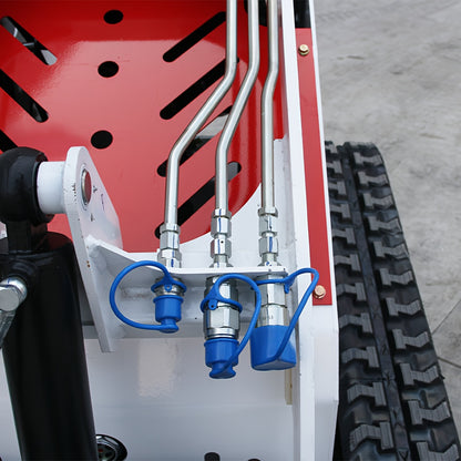New Upgraded Version With Radiator, B & S 13.5 HP Mini Crawler Skid Steer Loader, Gasoline Engine, Hydraulic Guide Drive, Suitable For Construction, Farms, Roads, Parks, Orchards, Gardens. In Stock In The USA STOCK Free Sship