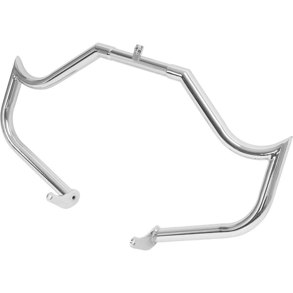 1.5" Engine Guard Crash Bar Compatible with 1997-UP for Harley Davidson Street Glide Electra Glide Road King Replacement for 81013SG14 Steel Silvery