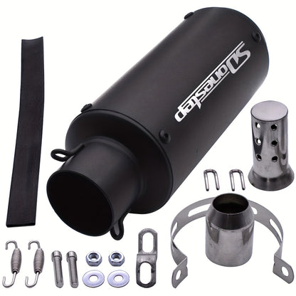 SDonestep 51mm 2" Universal Motorcycle Exhaust Muffler Pipe Tail Tips Stainless Steel, Motorcycle Upgrade, Modification, Muffler, Sleek Exhaust, Sturdy Construction, Highquality Steel, Exhaust, Exhaust System, Racers, Enthusi