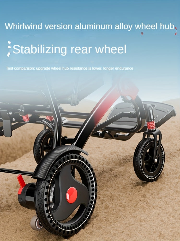 Electric Wheelchair for Seniors, 500W High Power, 30+ Miles Long Range, Foldable, 350 Lbs Capacity