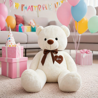 47inch 55inch Big Teddy Bear Stuffed Animal Giant Teddy Bear with Love Heart Large Plush Toy Huge Soft Doll Gift for Kids Girls Girlfriend on Birthday Valentine'S Day Christmas