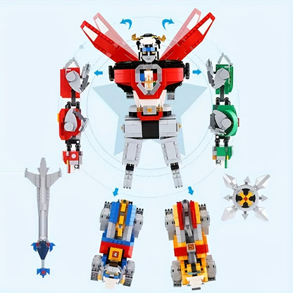 2321pcs VoltronUltimately IDEAS MOC Building Blocks Set - 5-in-1 Transforming Robot & Lion, with Poseable Arms, Head, Chest, Shoulders, Legs - Compatible with other major building blocks - Advanced Construction Set for Adults