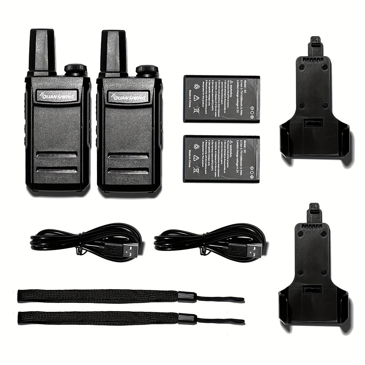 Quansheng TG-A1 Two-Way Radio - Remote Charging, Portable, Hands-Free - For Adults - Ideal for Cruising, Hiking, Hunting, Skiing - 2 Sets - Perfect Gift for Outdoor Enthusiasts