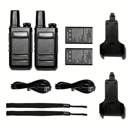 Quansheng TG-A1 Two-Way Radio - Remote Charging, Portable, Hands-Free - For Adults - Ideal for Cruising, Hiking, Hunting, Skiing - 2 Sets - Perfect Gift for Outdoor Enthusiasts