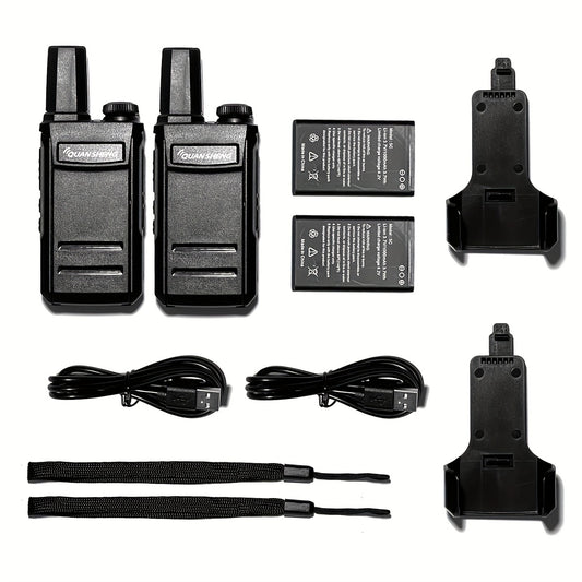 Quansheng TG-A1 Two-Way Radio - Remote Charging, Portable, Hands-Free - For Adults - Ideal for Cruising, Hiking, Hunting, Skiing - 2 Sets - Perfect Gift for Outdoor Enthusiasts