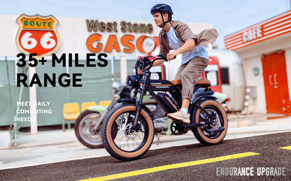 Eclio F02 Electric Bike for Adults, 20mph Ebike with 48V Removable Battery, 20" FAT Tires & LCD Display, Supports 330lbs - Ideal for Commuting & Urban Leisure Riding