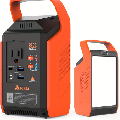 80W/200W Portable Solar Generator with 21W/40 Solar Panels, 83Wh/99Wh/148Wh Battery Power Station for Outdoor Lights, Camping Tents, Home Use, CPAP, Fans, Laptops, and Emergency Situations – Includes AC & DC USB Ports