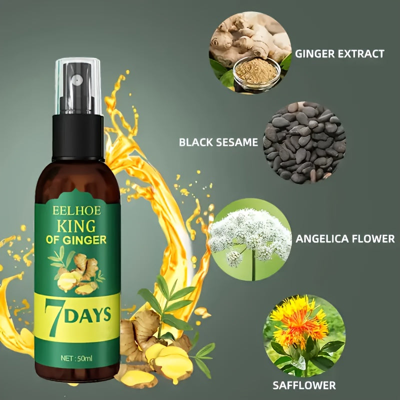 Ginger Hair Oil and Biotin Hair Essence, 7-Day Ginger Nourishing Scalp Massage for All Hair Types, Perfect Valentine'S Day and Mother'S Day Gift for Men and Women