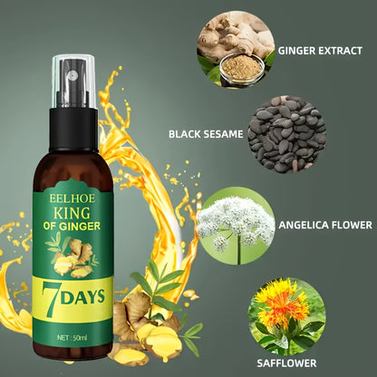 Ginger Hair Oil and Biotin Hair Essence, 7-Day Ginger Nourishing Scalp Massage for All Hair Types, Perfect Valentine'S Day and Mother'S Day Gift for Men and Women