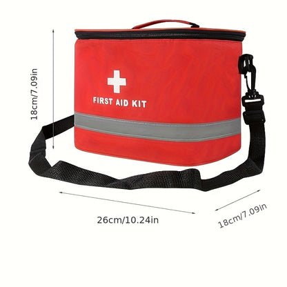Large Family First Aid Kit - Can hold 300pcs of comprehensive emergency medical supplies, suitable for home, camping, outdoor, car, travel, work, and school survival. (Empty bag)