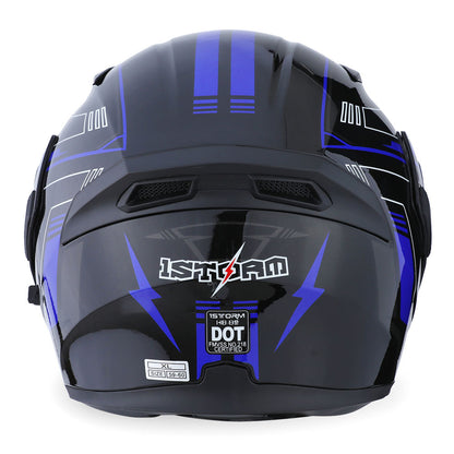 MOTORCYCLE MODULAR FULL FACE HELMET FLIP UP DUAL VISOR HELMET