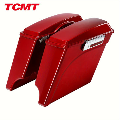 TCMT 5" Stretched Saddlebags Fit For Street Electra Glide Road King Ultra Classic Touring 1993-2013