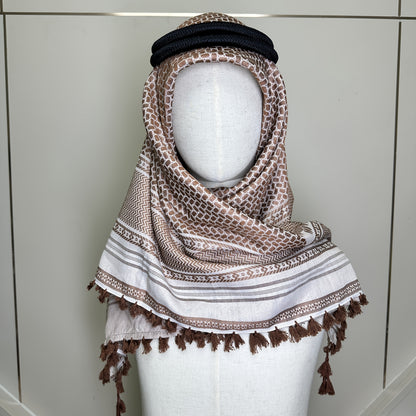 1pc Elegant Jacquard Headscarf & Square Scarf - Soft Breathable All-Season Muslim Headwear, Unisex for Men & Women - Wedding, Everyday, Formal Events Accessory - Luxury Fabric, Hijab Scarf, Decorative Tassels, Luxurious Comfo