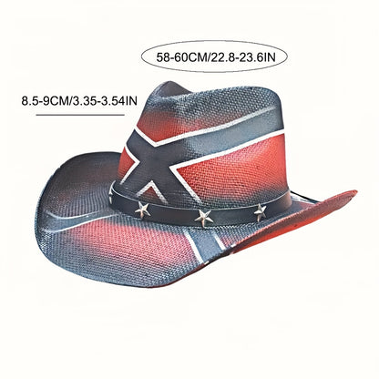 1pc OIERNFE Retro Western Style Outdoor Sports Cowboy Hat - Wide Brim, Breathable Snake Light Beige Pattern, Adjustable Fit for Summer, Red/Black/White/Gray, Python Light Beige Texture