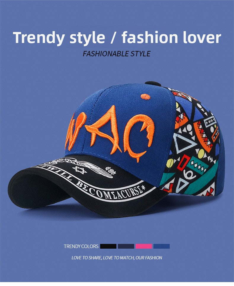 Korean-style Baseball Cap | Casual Fashion Letter Embroidery, Outdoor, Breathable Adjustable Unisex Snapback Cap for Men and Women