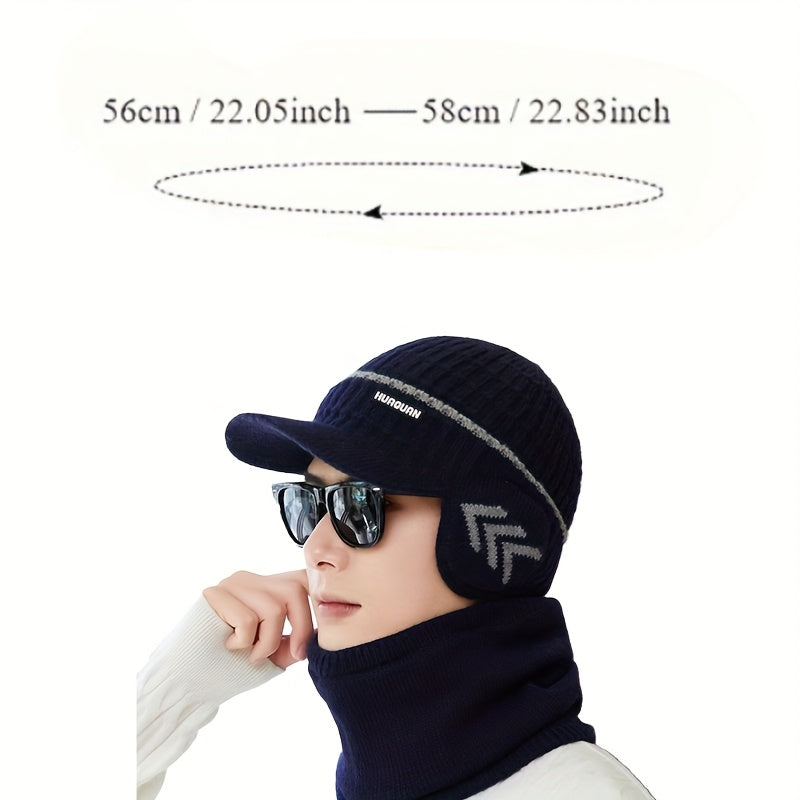 1pc of Duckbill Cap, Sold Only As a Hat. Unisex for Autumn And Winter, Featuring a Small Arrow Logo, Warm Fleece Lining, Ear Protection, And a Practical Brim. Suitable for Daily Outings, Shopping, Running, Mountain Climbing