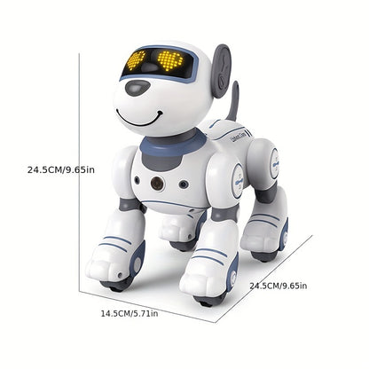 GRAXGROW Funny RC Robot Electronic Dog Stunt Dog Voice Command Programmable Music Dance, Infrared Remote Control Robot Dog for Kids Toys Ages 3+ Boys And Girls for Birthday Gifts, Entertainment, Interactive Play, Fun Robot, P